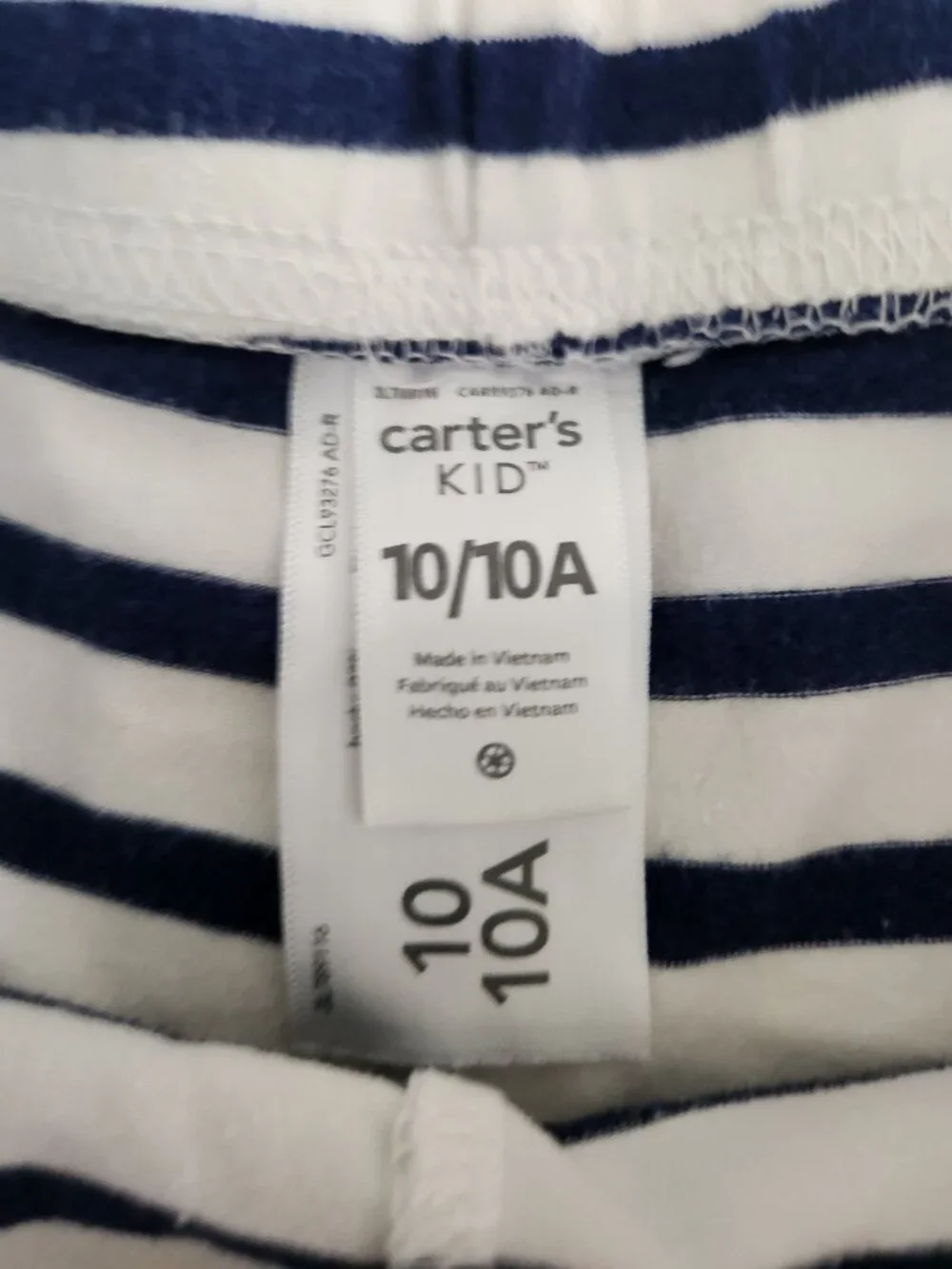 Carter's Blue & White Striped Leggings